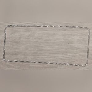 Delicate 22" 925 Figaro Chain Necklace in Sterling Silver